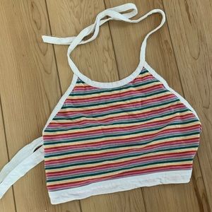 UO cropped halter top